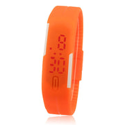 New Ultra Thin Men Girl Sports Silicone Digital LED Sports Wrist Watch