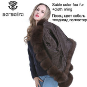 Women's Fox Fur coat parka Rex Rabbit