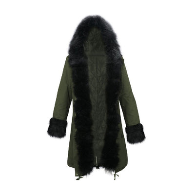 Women Fashion Long Cosy Winter Coat Hooded Warm Coat